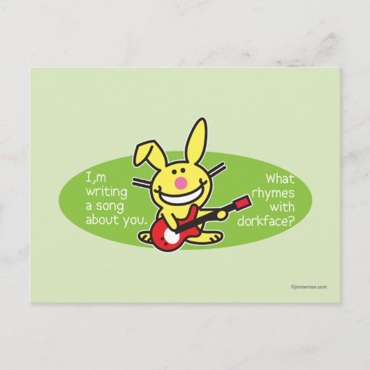 Ich schreibe gerade ein Lied Postkarte (Vorderseite)