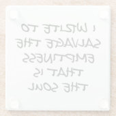 Ich schreibe Glass-Untersetzer Glasuntersetzer (Rückseite)