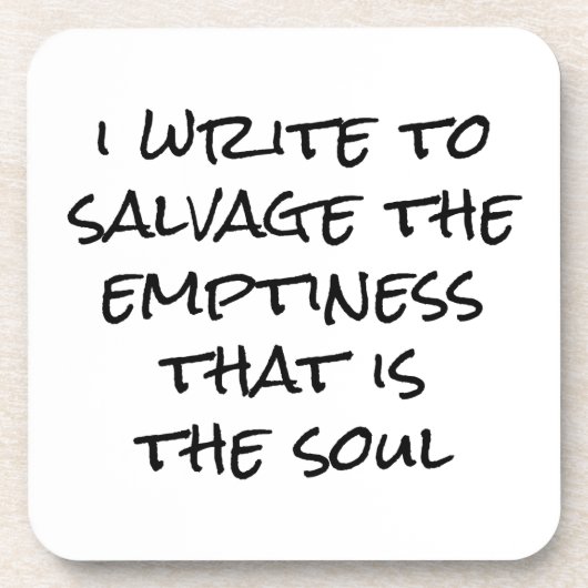 Ich schreibe harten Kunststoff-Untersetzer Getränkeuntersetzer (Vorderseite)