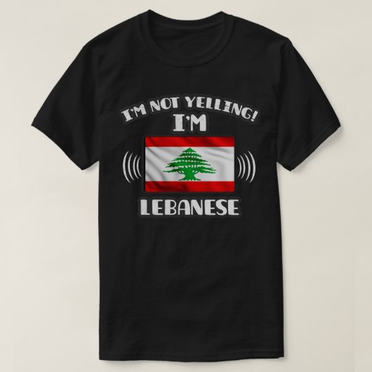 Ich schreibe im libanesischen Geschenk mit libanes T-Shirt (Design vorne)