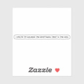 Ich schreibe kundenspezifisch geschnittene Vinyl S Aufkleber (Blatt)