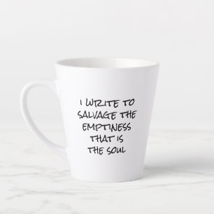 Ich schreibe Latte-Tasse Milchtasse