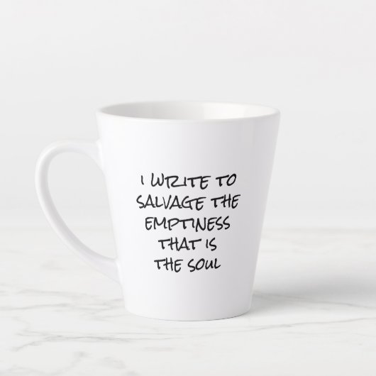 Ich schreibe Latte-Tasse Milchtasse (Links)