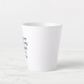 Ich schreibe Latte-Tasse Milchtasse (Vorderseite)