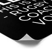 Ich schreibe nicht, dass das meine Rugby-Trainerst Poster (Ecke)