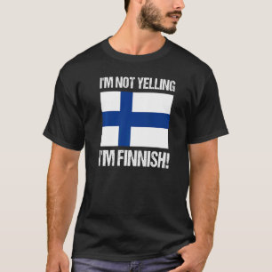 Ich schreibe nicht, dass ich Finnlands Flaggen Fin T-Shirt