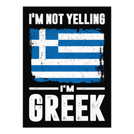 Ich schreibe nicht, dass ich Griechisch bin Fotodruck (Vorne)