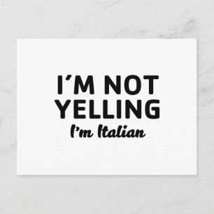 Ich schreibe nicht, dass ich Italiener bin Postkarte