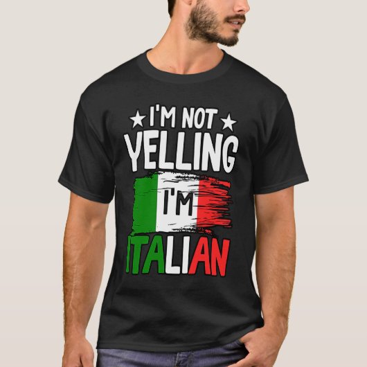 Ich schreibe nicht, dass ich Italienische Flagge I T-Shirt (Vorderseite)