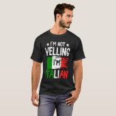 Ich schreibe nicht, dass ich Italienische Flagge I T-Shirt (Vorne ganz)