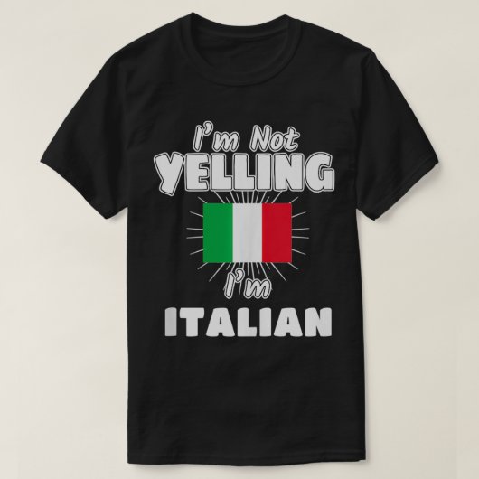 Ich schreibe nicht, dass ich Italienischer Flaggen T-Shirt (Design vorne)