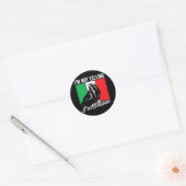 Ich schreibe nicht, dass ich Italienisches Sprichw Runder Aufkleber (Umschlag)