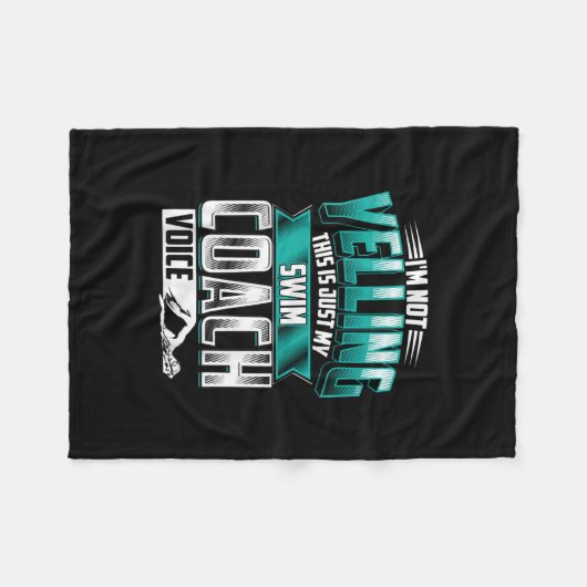 Ich schreibe nicht schwimmen Coach Voice Funny Sch Fleecedecke (Vorderseite (Horizontal))