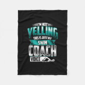 Ich schreibe nicht schwimmen Coach Voice Funny Sch Fleecedecke (Vorderseite)