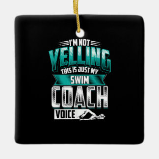 Ich schreibe nicht schwimmen Coach Voice Funny Sch Keramikornament