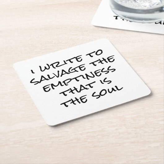 Ich schreibe Paper Untersetzer (angewinkelt)