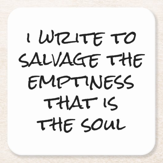 Ich schreibe Paper Untersetzer (Vorderseite)