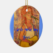 Ich schreibe poetische Song-Texte Keramik Ornament (Rechts)