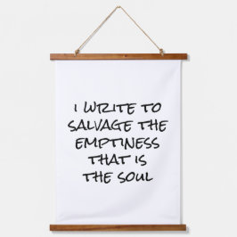 Ich schreibe Tapisserie aus Holz Wandteppich Mit Holzrahmen