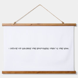 Ich schreibe Tapisserie aus Holz Wandteppich Mit Holzrahmen