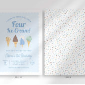 Ich schreibe vier Eiscreme zum Geburtstag Einladun Einladung