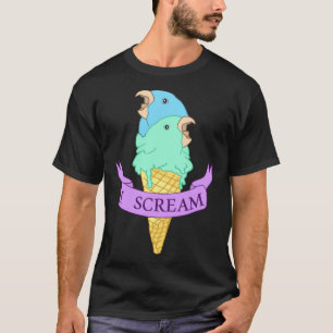 Ich schreie Blaue Sittich Eiscreme Türkis Sittich T-Shirt