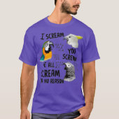 Ich schreie dir, du schreit Funny Parrot T-Shirt (Vorderseite)