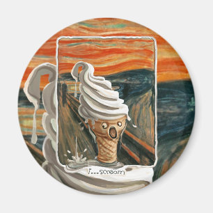 Ich schreie Eiscreme Magnet