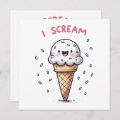 Ich schreie Eiscreme mit Sprinklen (Vorne/Hinten)