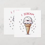 Ich schreie Eiscreme mit Sprinklen Einladung (Vorne/Hinten)