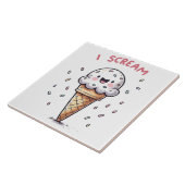 Ich schreie Eiscreme mit Sprinklen Fliese (Seite)