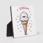 Ich schreie Eiscreme mit Sprinklen Fotoplatte (Vorderseite)