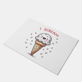 Ich schreie Eiscreme mit Sprinklen Fußmatte (Schrägansicht)