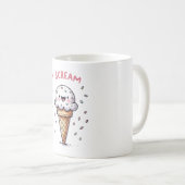 Ich schreie Eiscreme mit Sprinklen Kaffeetasse (VorderseiteRechts)