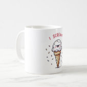 Ich schreie Eiscreme mit Sprinklen Kaffeetasse (Vorderseite Links)