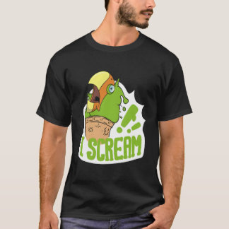 Ich schreie Eiscreme-Papagei nach Kakteen T-Shirt