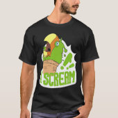 Ich schreie Eiscreme-Papagei-Schrei für Kakatiels T-Shirt (Vorderseite)
