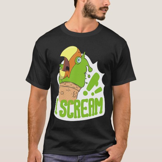 Ich schreie Eiscreme-Papagei-Schrei für Kakatiels T-Shirt (Vorderseite)