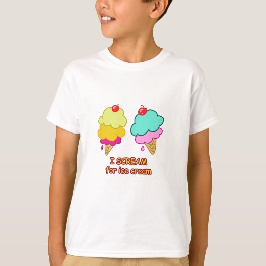 Ich schreie für Eiscreme!!! T-Shirt (Vorderseite)
