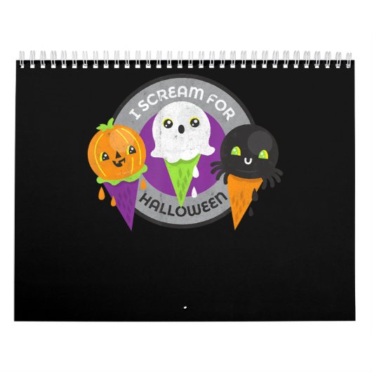 Ich schreie für Halloween Pumpkin Spider Ghost Kalender (Titelbild)
