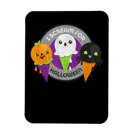 Ich schreie für Halloween Pumpkin Spider Ghost Magnet (Vertikal)