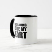 Ich schreie in meinem Herz Funny 2020 Meme Tasse (Vorderseite Links)