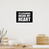 Ich schreie in meinem Herzen Funny 2020 Meme Poster (Küche)