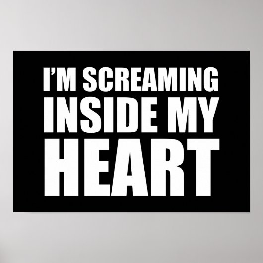 Ich schreie in meinem Herzen Funny 2020 Meme Poster (Vorne)