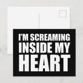 Ich schreie in meinem Herzen Funny 2020 Meme Postkarte (Vorne/Hinten)