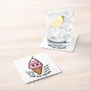 Ich schreie nach Eiscreme Untersetzer