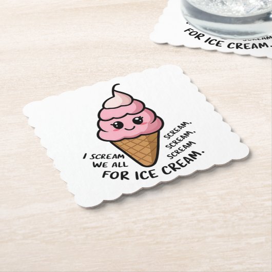 Ich schreie nach Eiscreme Untersetzer (angewinkelt)