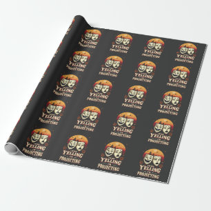 Ich schreie nicht, dass ich das Retro-Theater vors Geschenkpapier