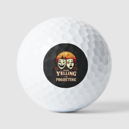 Ich schreie nicht, dass ich das Retro-Theater vors Golfball (Vorderseite)