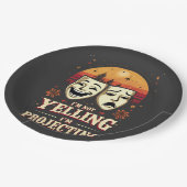 Ich schreie nicht, dass ich das Retro-Theater vors Pappteller (Schrägansicht)